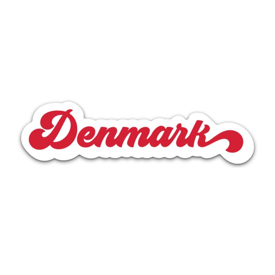 Denmark Meme Sticker Denmark Sticker | Danish Flag Colors Decal | Retro Denmark Laptop ...