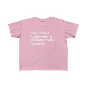 Cities Of Iceland Toddler Tee Icelandic Souvenir Kids T-Shirt Reykjavik Kopavogur Hafnarfjorthur Akureyri Shirt Icelandic Children Tee image 4