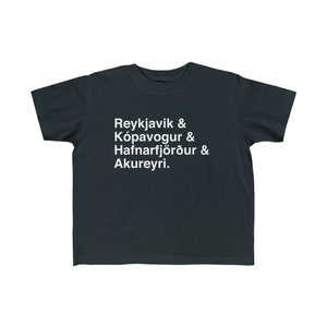 Cities Of Iceland Toddler Tee Icelandic Souvenir Kids T-Shirt Reykjavik Kopavogur Hafnarfjorthur Akureyri Shirt Icelandic Children Tee imagem 9