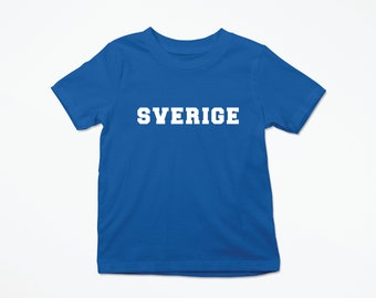 Sverige Toddler Tee | Sweden University Kids T-Shirt | Swedish Children's Shirt | Stockholm Malmo Uppsala Gothenburg Clothing Gift