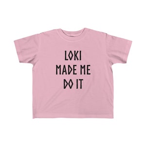 Loki Made Me Do It Toddler T-Shirt Funny Norse Gods Kids Shirt Little Viking Children's Tee Nordic Clothing for Boys or Girls image 4