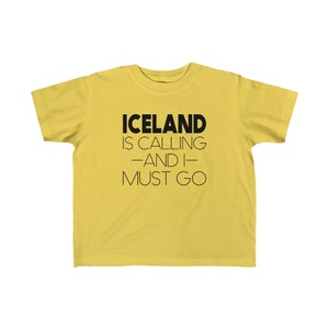Iceland Is Calling And I Must Go Toddler Tee Iceland Souvenir Kids T-Shirt Icelandic Pride Shirt for Boys or Girls Visit Iceland Gift image 7