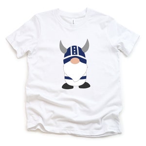 Finnish Viking Boy Gnome Kids T-Shirt | Flag of Finland Tonttu Children&#39;s Shirt | Finnish Roots Youth Tee | Visit Finland Souvenir Gift