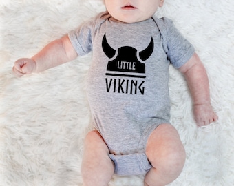 Little Viking Baby Bodysuit, Future Viking Infant One Piece Outfit, Viking Nordic Scandinavian Pagan Theme Baby Shower Gift