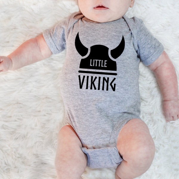 Little Viking Baby Bodysuit | Funny Scandinavian Infant Romper | Norwegian Danish Swedish Icelandic Finnish Baby Shower Gift