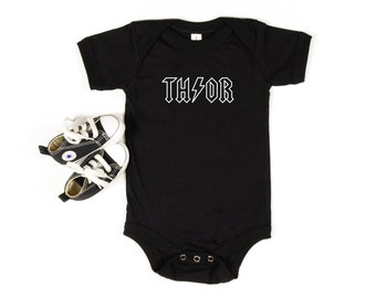 Thor God Of Thunder Baby Bodysuit | Norse Gods Infant One Piece Outfit | Baby Viking Clothing | Norse Mythology Baby Shower Gift
