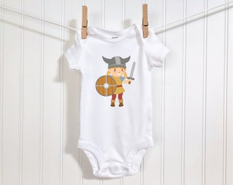 Viking Girl Baby Bodysuit | Little Viking Baby Outfit | Future Viking Infant Romper | Scandinavian Baby Shower Gift | Shield Maiden Valkyrie