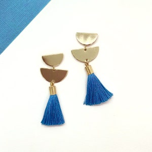 The Tara - Half Moon Tassel Earring