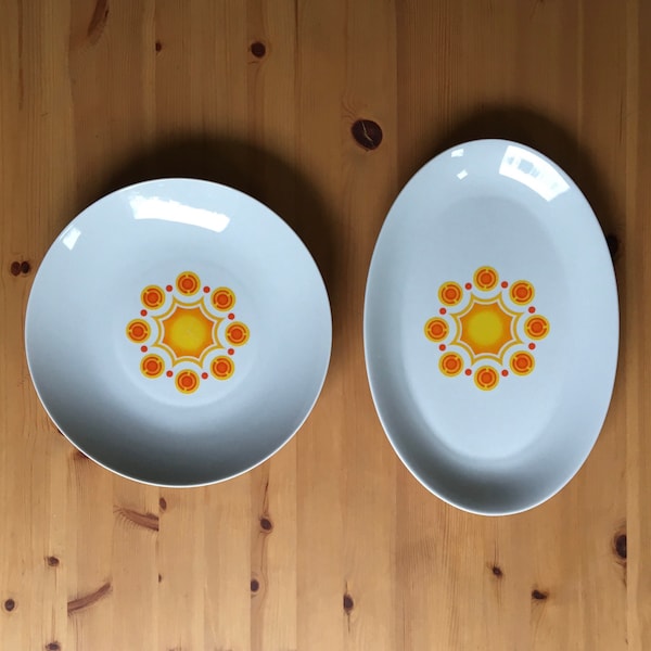 2 Plats de service Bavaria porcelaine années 1970