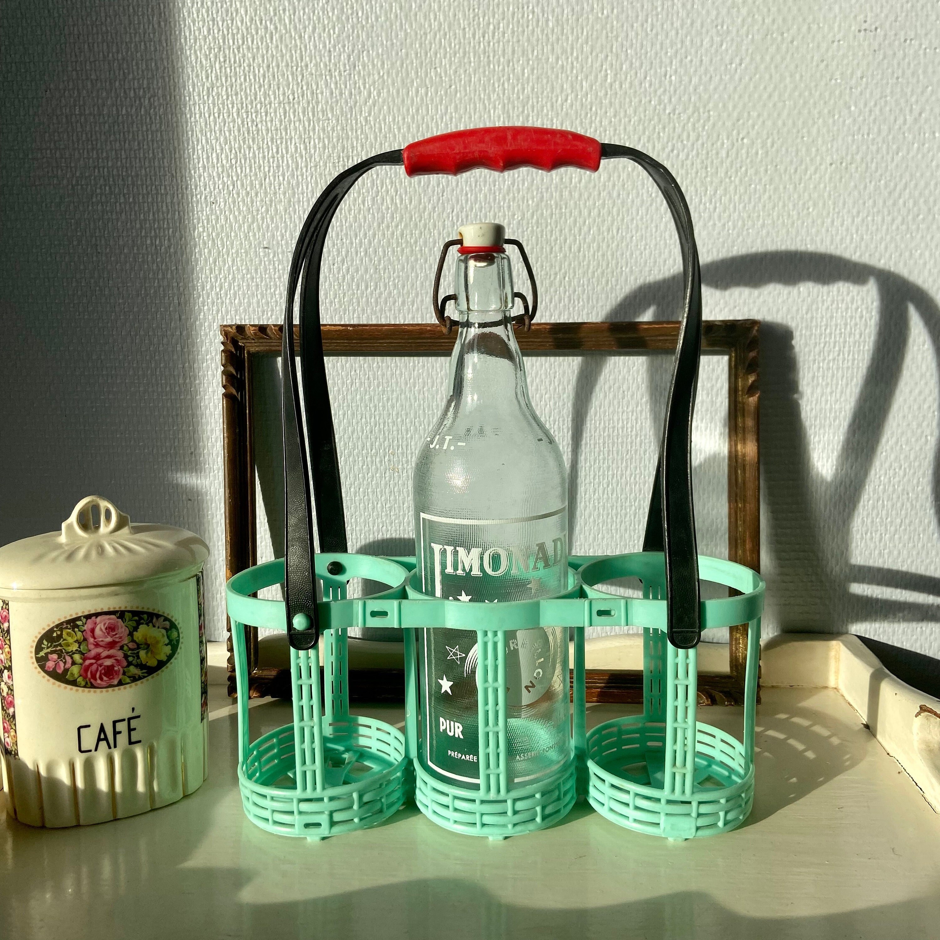 Porte-bouteille En Métal Argenté Tressé – Lot N°2 – Design XXème – Occasion
