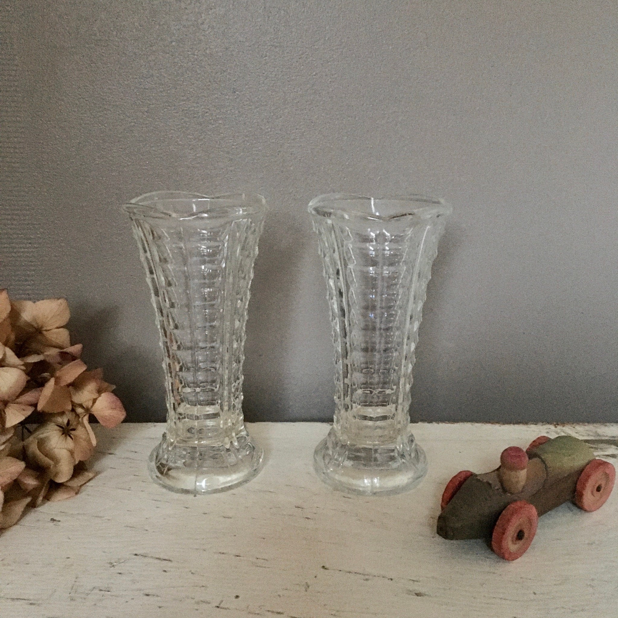 Paire de Vases en Verre