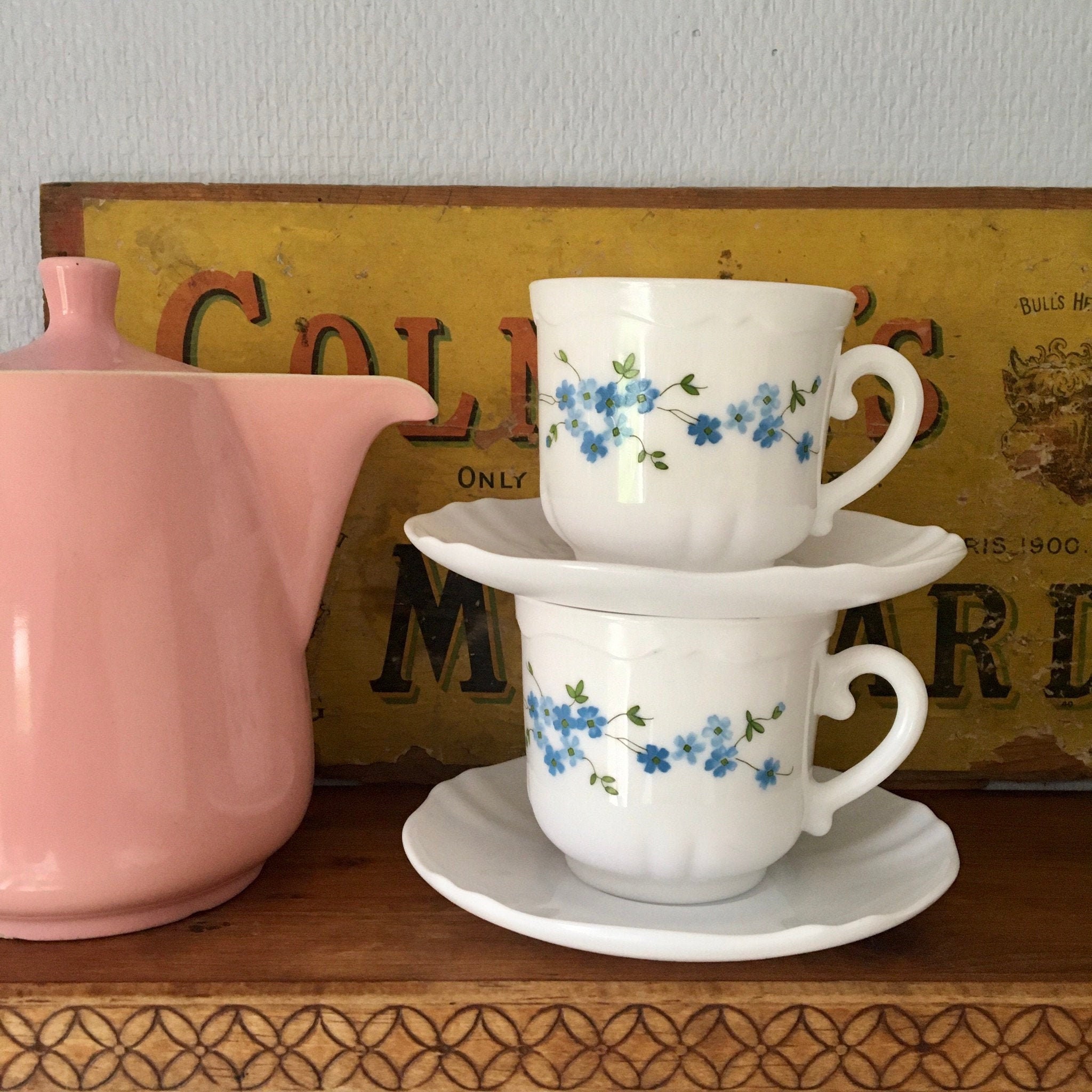 Plats à Four Arcopal Myosotis Violettes – Lot De 2, Vintage, Violet