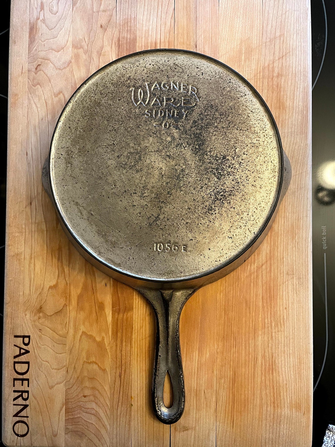 Wagner 6 Nickel Plated Stylized Logo Cast Iron Skillet Etsy