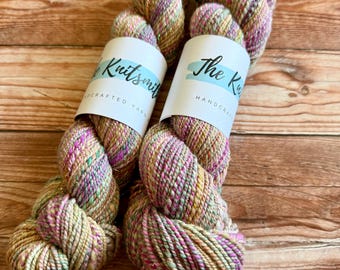 Alaskan Summer, Hand Spun Yarn, Non Superwash BFL, DK Weight