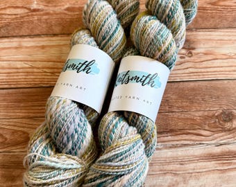 Evening Primrose, Hand Spun Yarn, Non Superwash Targhee, DK Weight