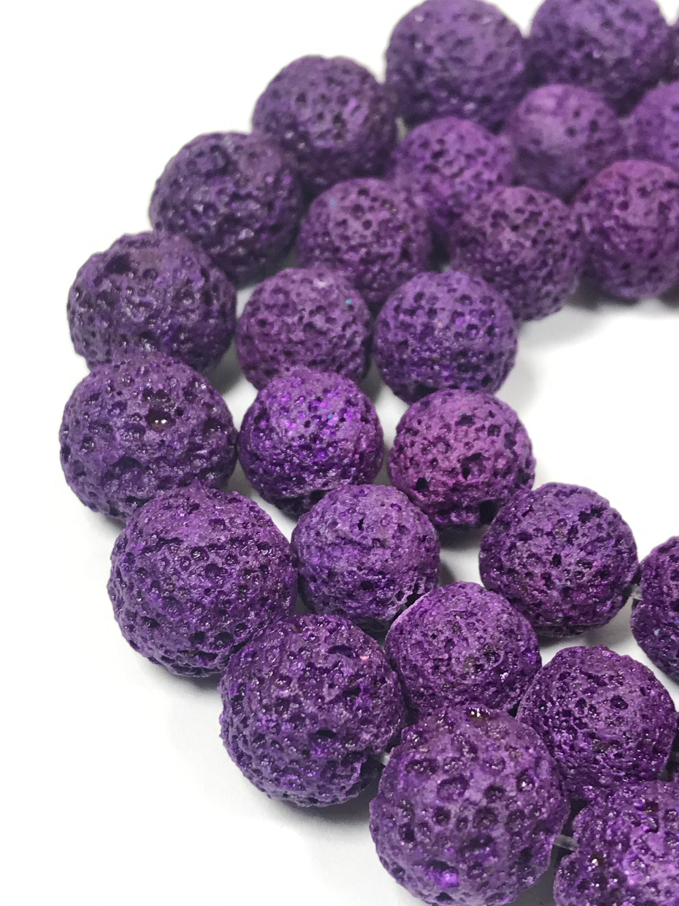 Natural Stone Purple Volcanic Lava Rock BeadsVolcanic Rock Etsy