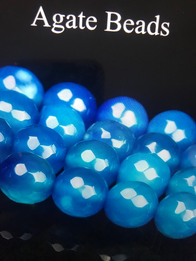 2019 New Arrival Blue Agate Beads+Agate Beads+Gemstone Beads+Jewelry Making Beading+Stone beads