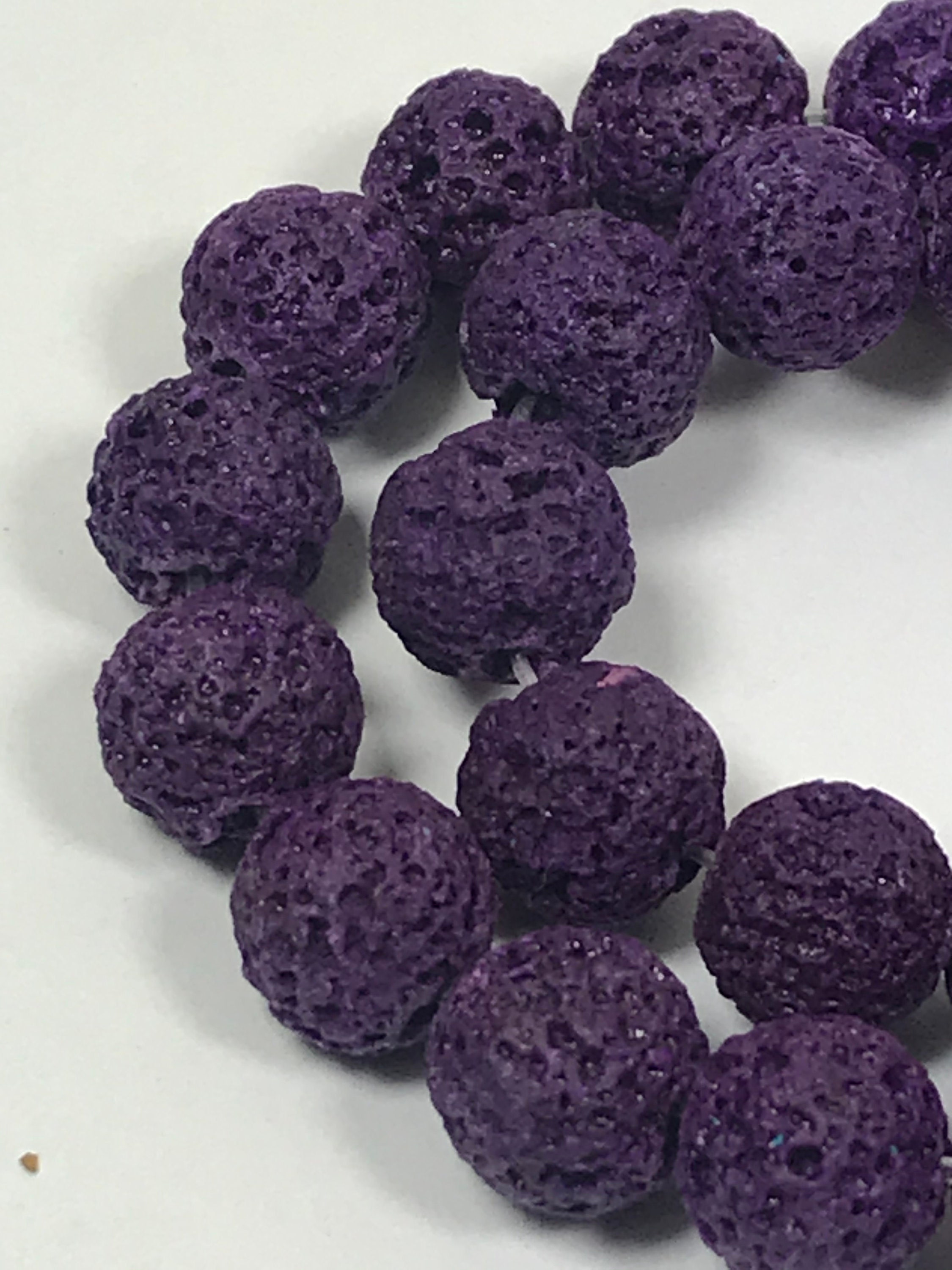 Natural Stone Purple Volcanic Lava Rock BeadsVolcanic Rock Etsy