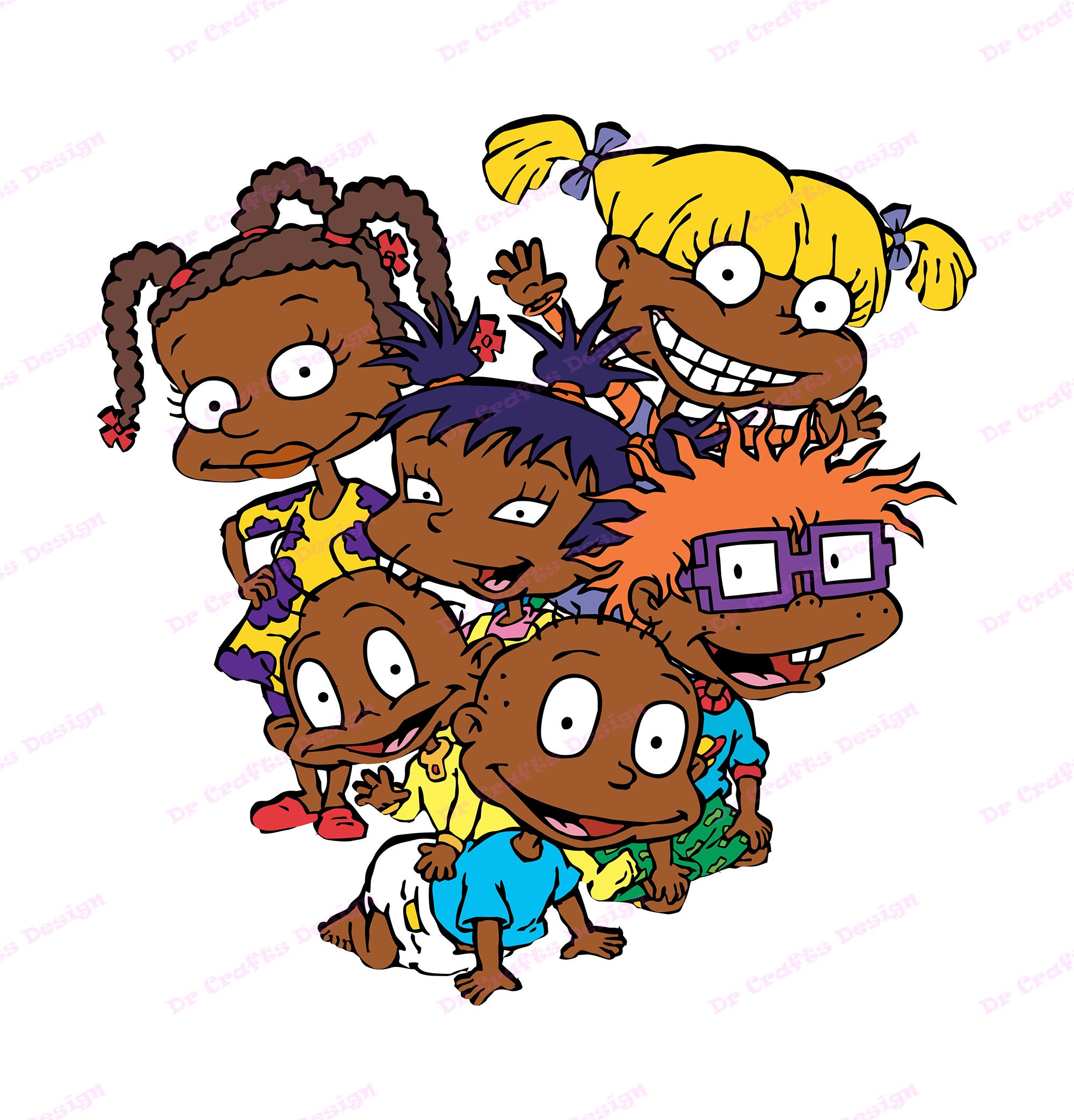 Download African American Rugrats SVG svg dxf Cricut Silhouette Cut | Etsy