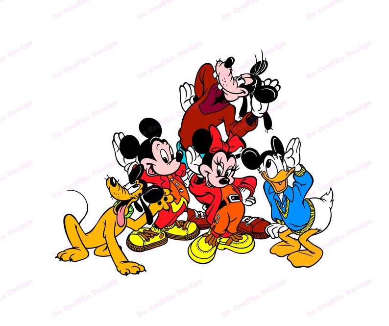 Mickey and Friends SVG 1 Svg Dxf Cricut Silhouette Cut - Etsy