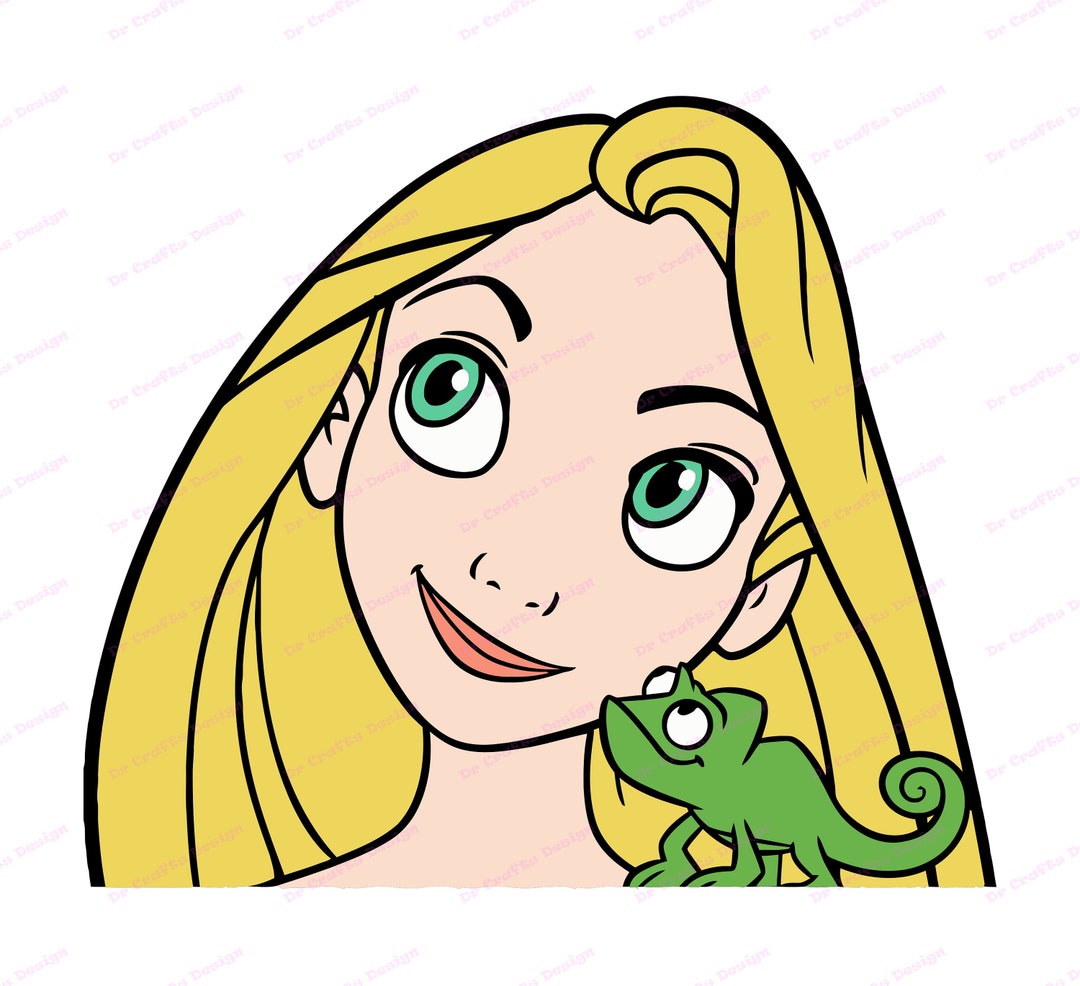 Rapunzel With Pascal Tangled SVG 1, Svg, Dxf, Cricut, Silhouette Cut