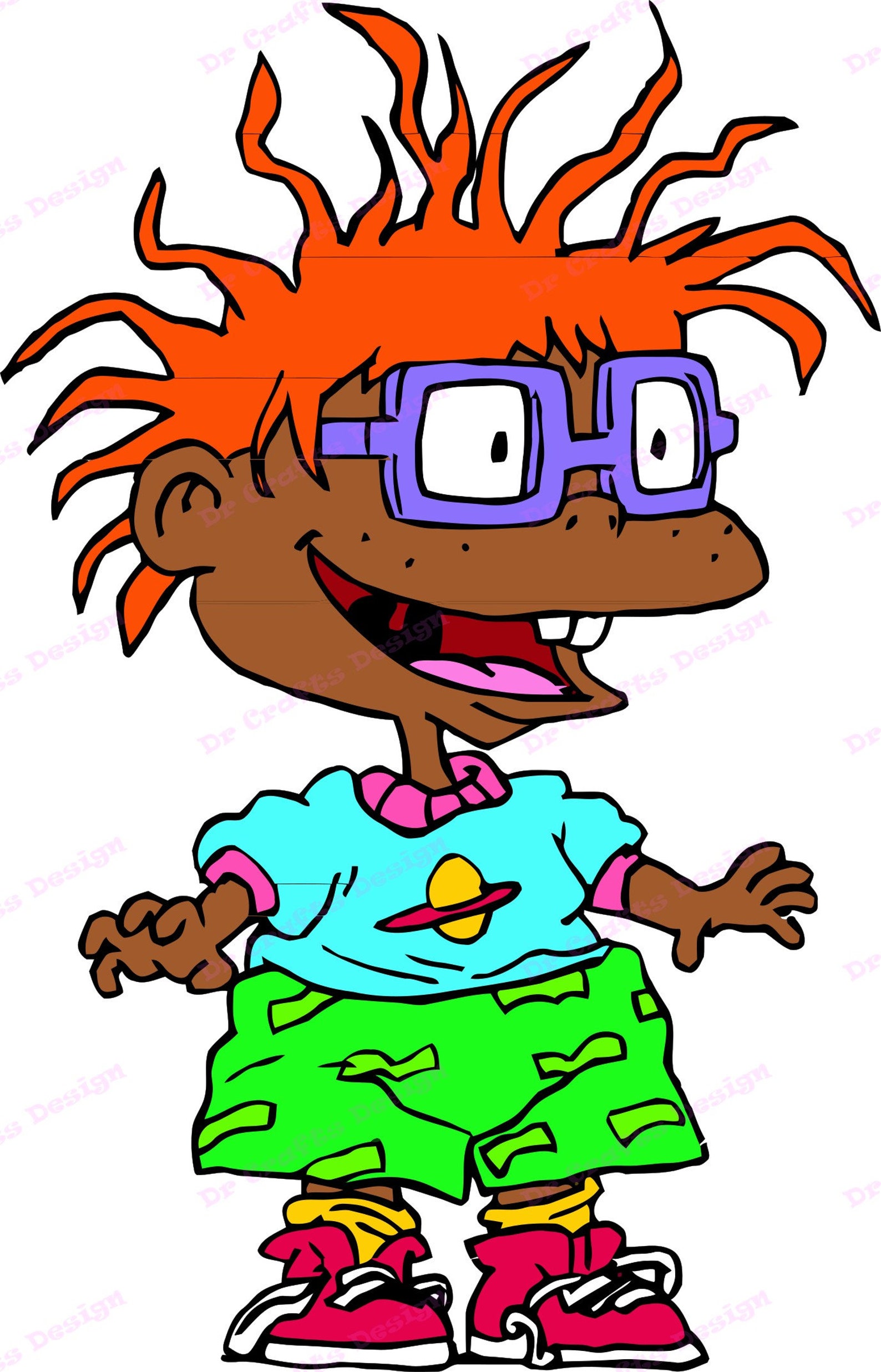 Download Chuckie Finster African American Rugrats SVG 1 svg dxf | Etsy