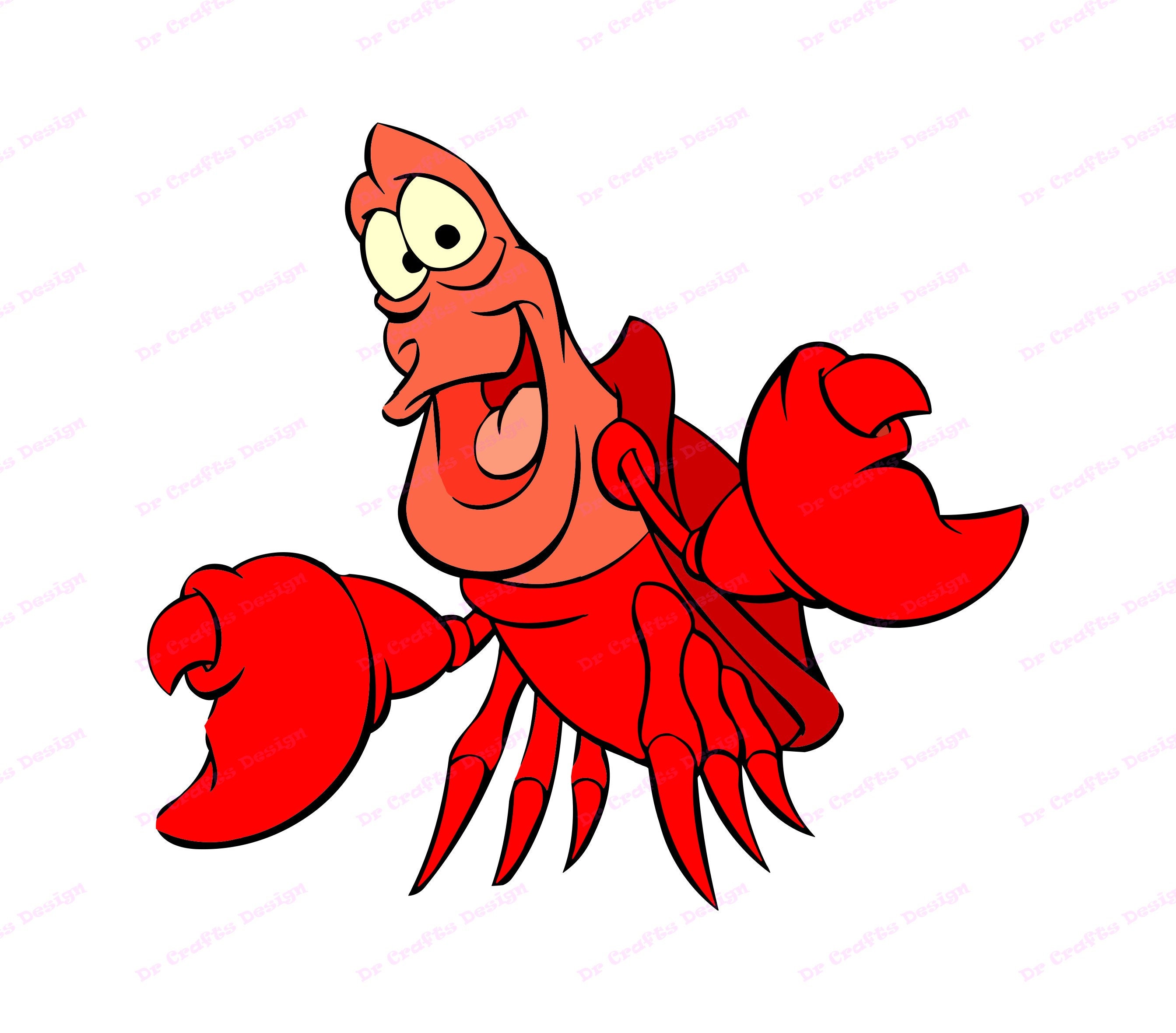 Sebastian Little Mermaid SVG 1 svg dxf Cricut Silhouette ...