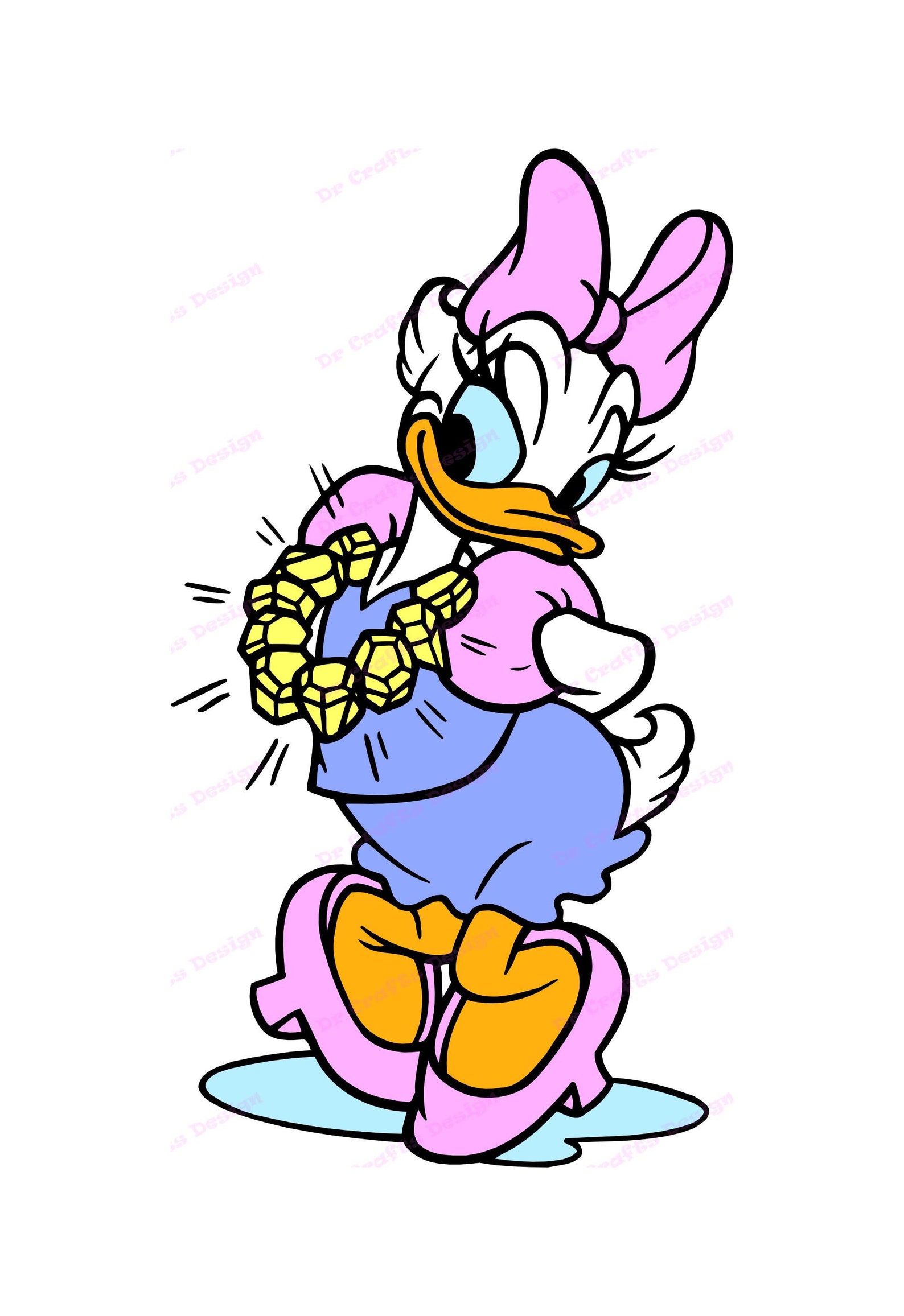 Daisy Duck SVG 8, Svg, Dxf, Cricut, Silhouette Cut File, Instant