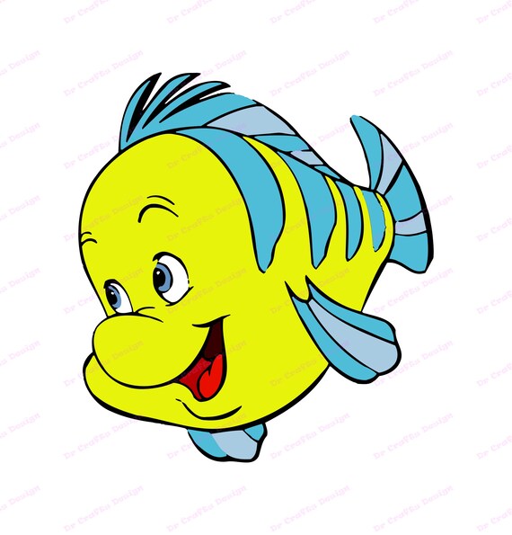 Download Flounder Little Mermaid SVG 1 svg dxf Cricut Silhouette | Etsy