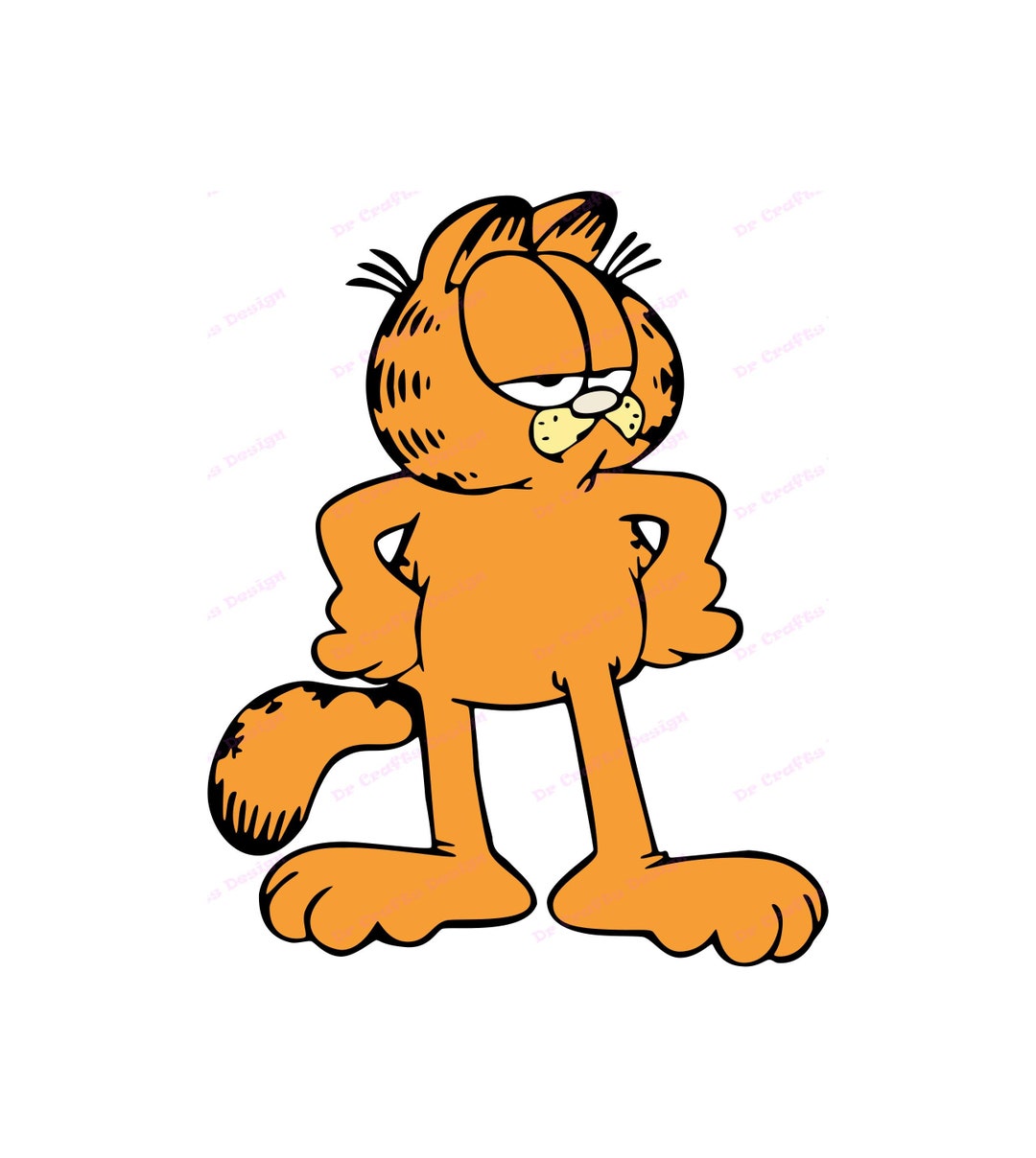 Garfield SVG 3, Svg, Dxf, Cricut, Silhouette Cut File, Instant Download