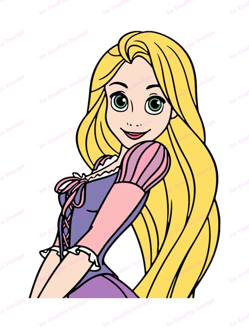 Rapunzel Tangled SVG 2 svg dxf Cricut Silhouette Cut File ...