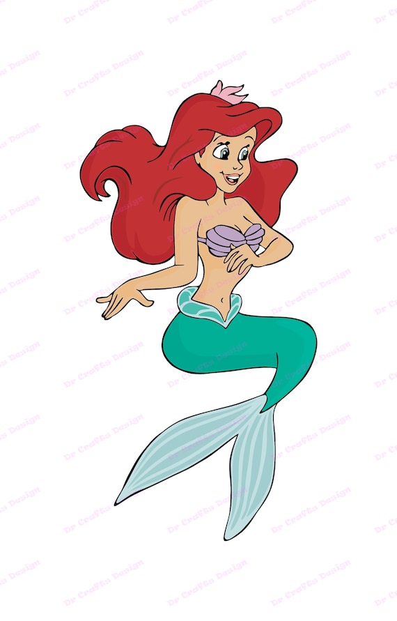 Free Mermaid Ariel Svg SVG PNG EPS DXF File