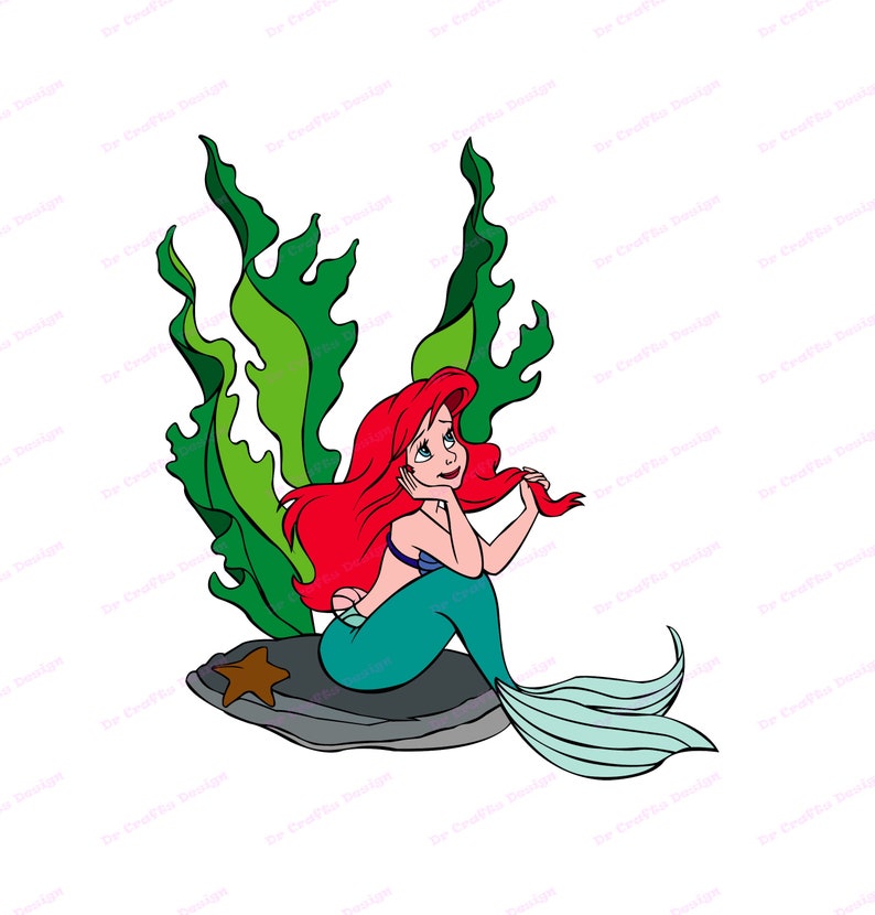 Ariel Little Mermaid SVG 5 svg dxf Cricut Silhouette Cut ...