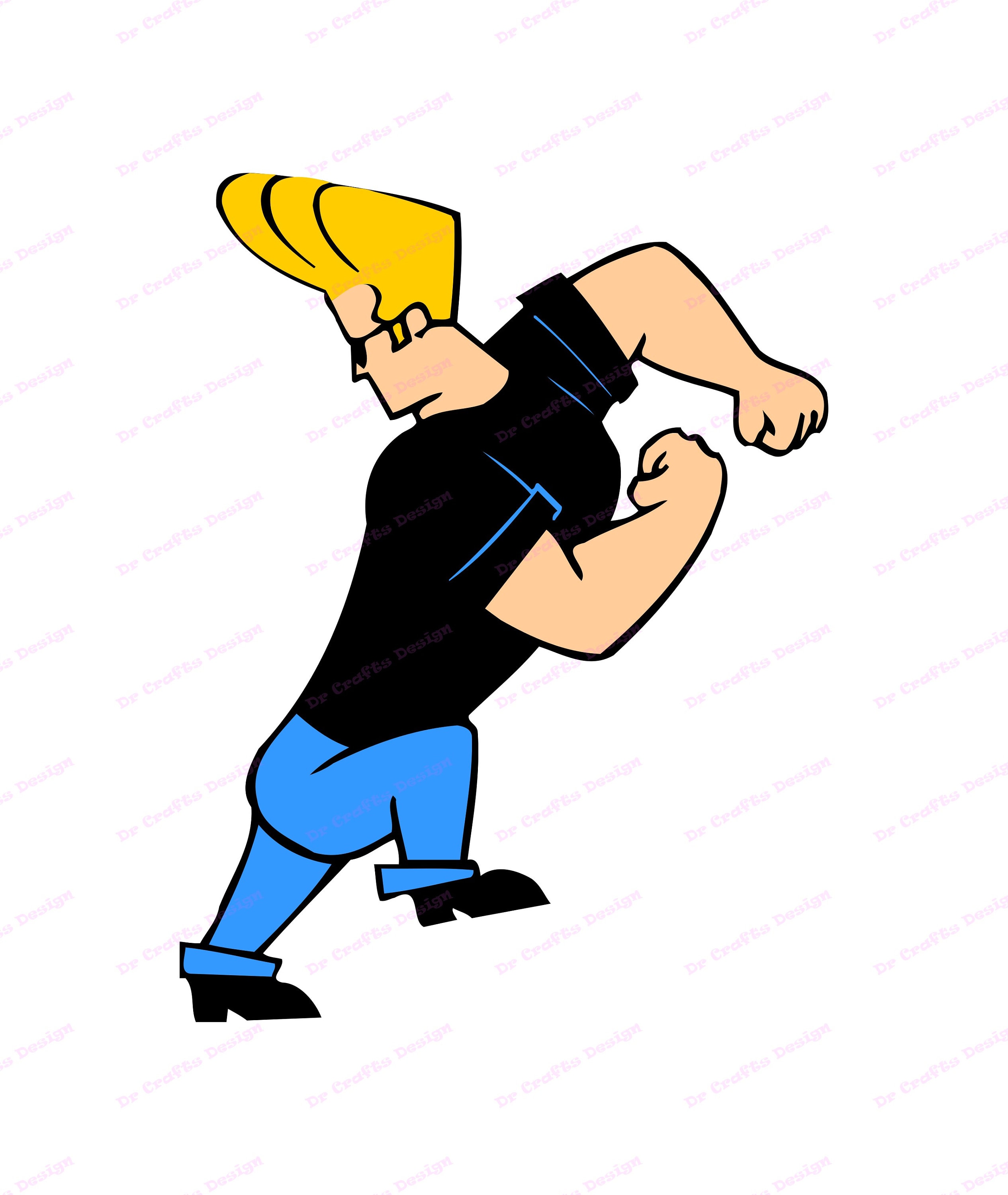 Download Johnny Bravo SVG 3 svg dxf Cricut Silhouette Cut File | Etsy