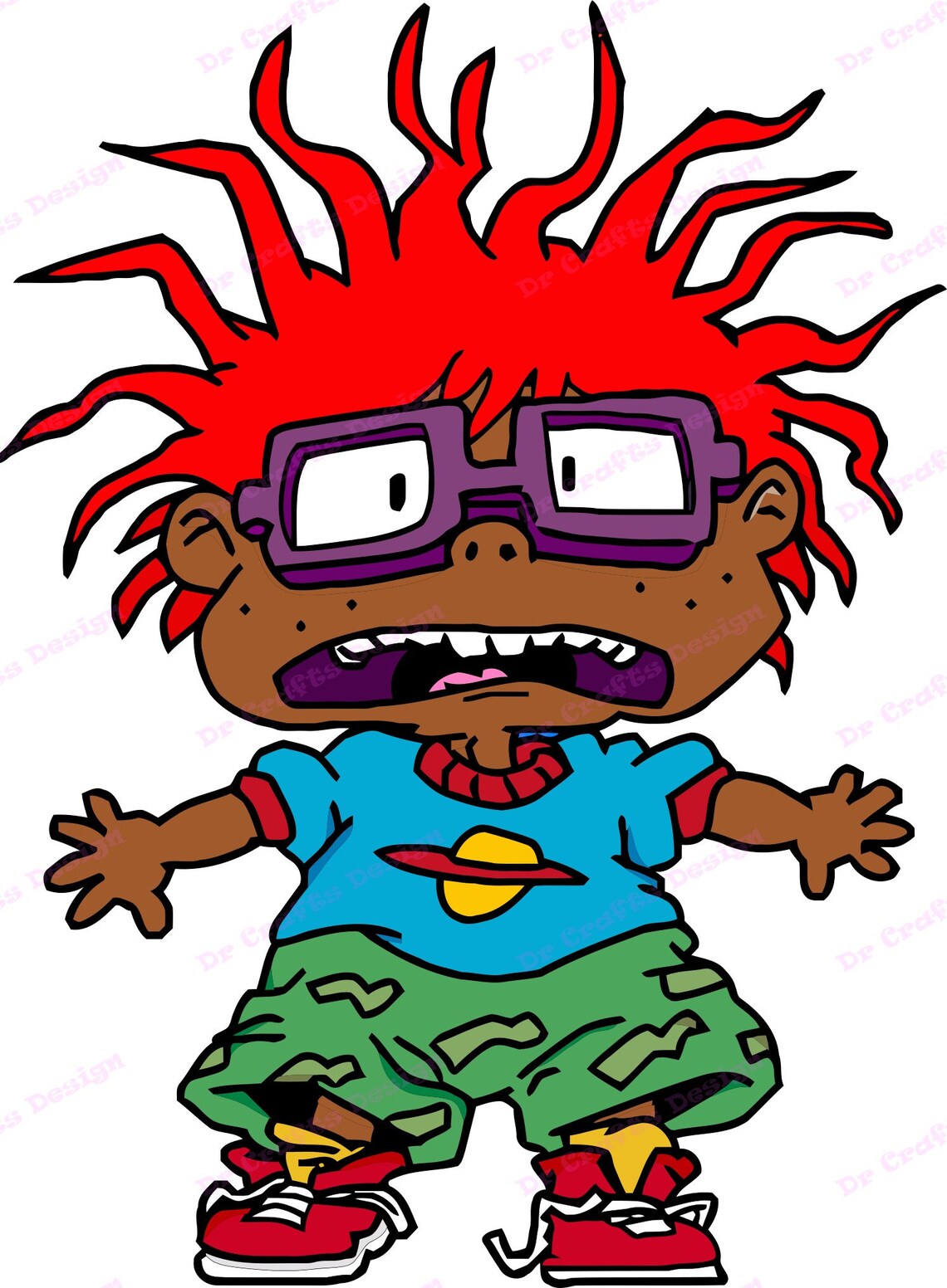 Download Chuckie Finster African American Rugrats SVG 3 svg dxf | Etsy