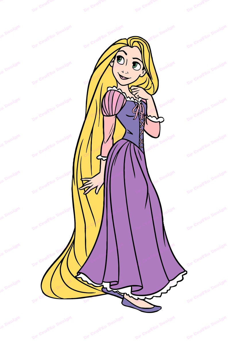 Download Rapunzel Thinking Tangled SVG svg dxf Cricut Silhouette | Etsy