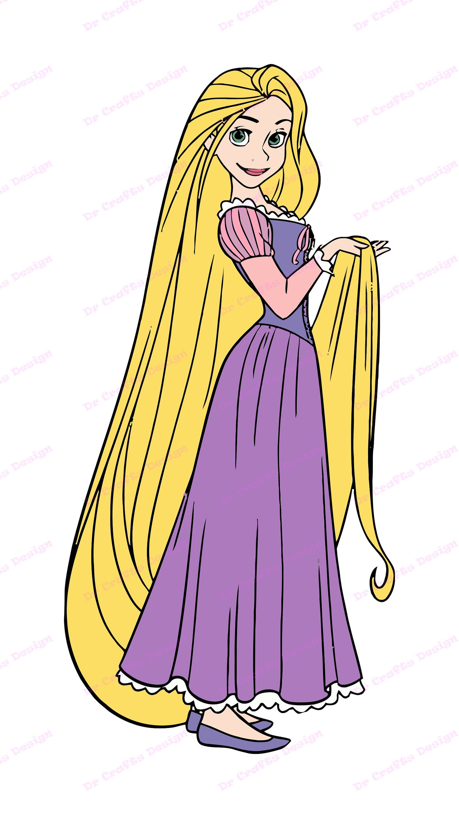 Rapunzel Hair Tangled SVG 2 svg dxf Cricut Silhouette Cut | Etsy