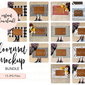Fall Doormat Mockup Bundle Digital Download! Doormat Mockup Photo, Doormat Mockup JPG, Blank Doormat, Fall Doormat