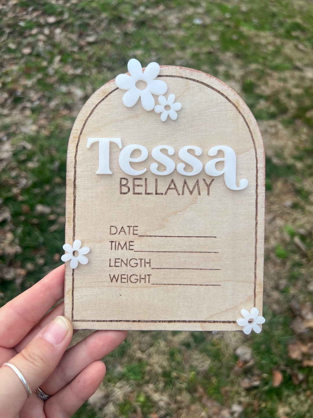 Baby Name Rounds Baby Birth Announcement Sign, Arch Baby Name Sign, Baby Name Sign, Baby ...