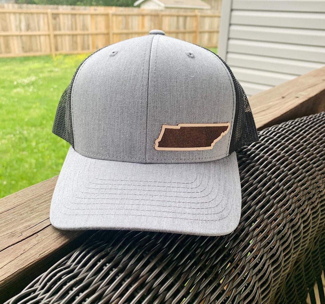 Custom Leather Patch Hat Tennessee State Hat Mens Snapback Etsy
