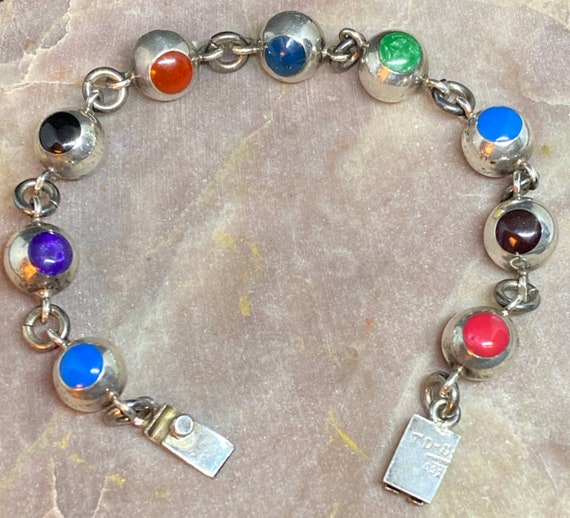 Vintage Colorful Enamel Ball Bracelet