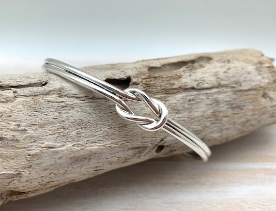 Silver Knot Cuff Friendship Knot Cuff Bracelet 6, 7,