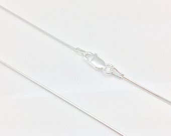 Cadena De Serpiente De 1 Mm - Plata De Ley 925 - 16", 18", 20", 24", 30" - México
