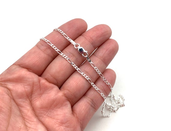 日本未入荷 CRAFTD London Round Figaro 2mm Figaro Chain Sterling Silver Diamond Cut Italy 36.3g 5mm
