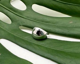 Zilveren koepelring // gezwollen koepelring // zilveren damesring // koepelvormige zilveren ring // Everyday-ring // 925 zilver