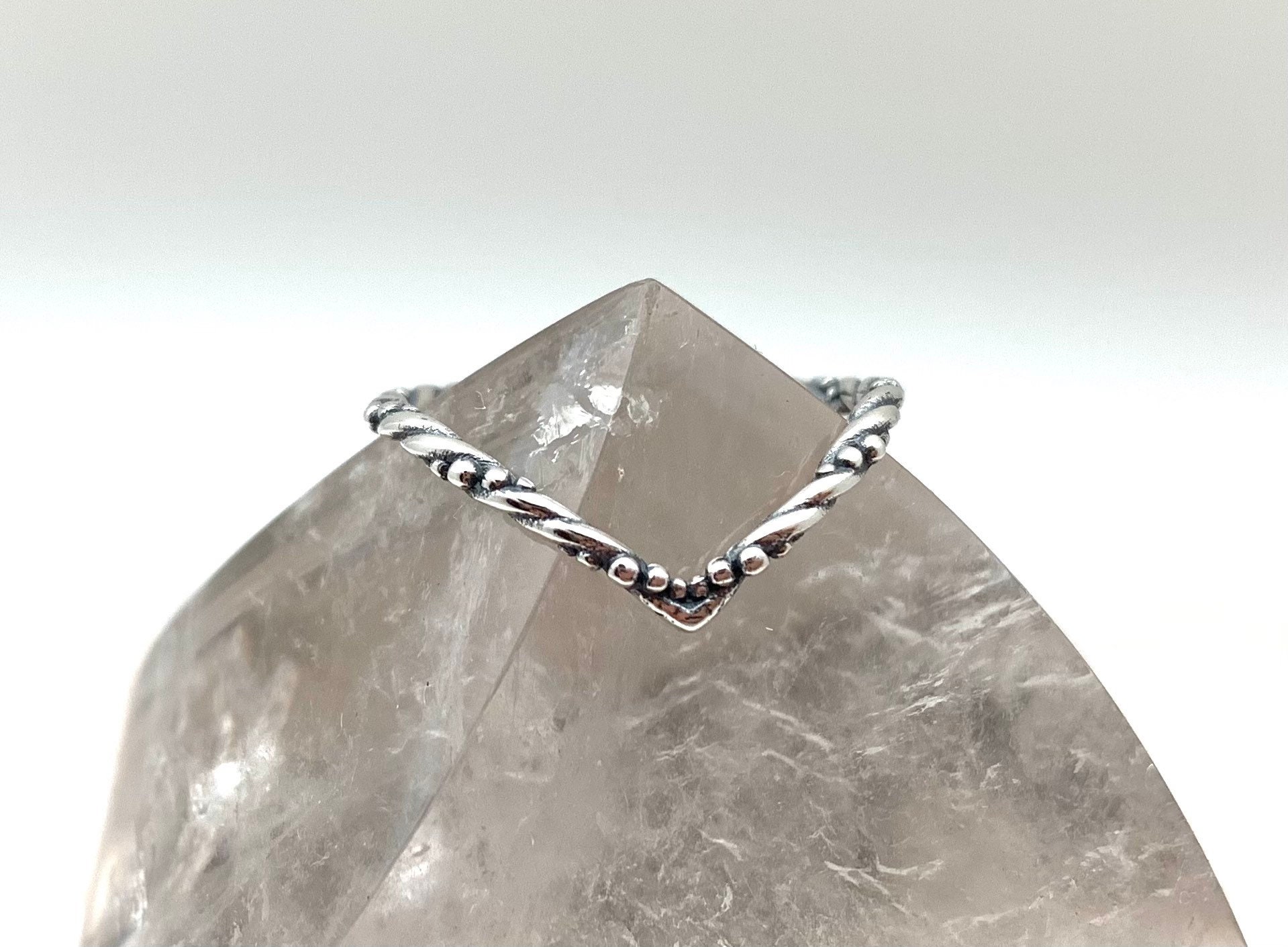 Anello Chevron In Argento Sterling Con Turchese: Anello Boho Per - Foto 12