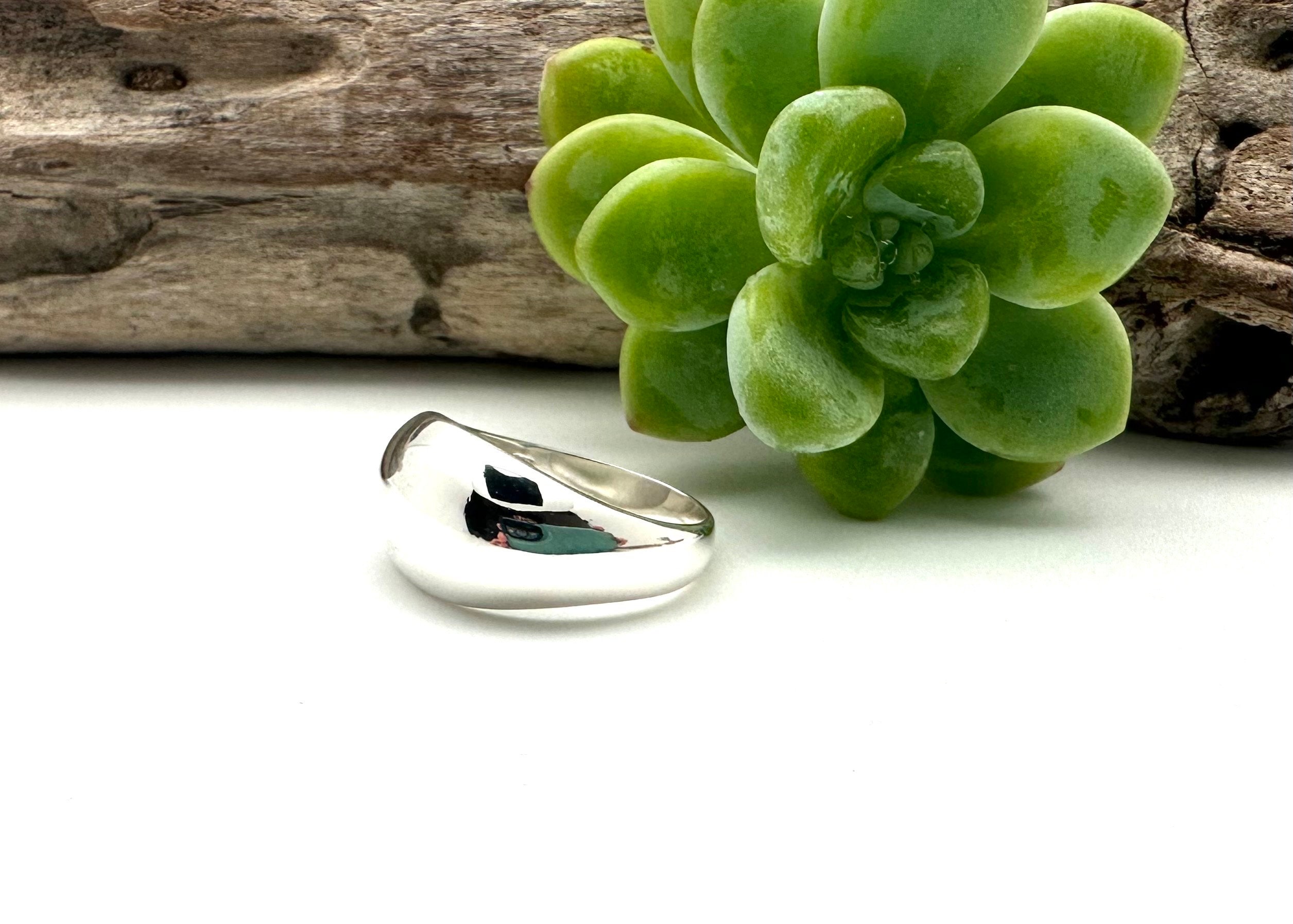 Puffy Silver Ring - Etsy