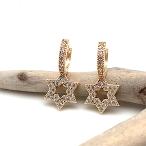 Star Of David Necklace & Earrings Set - Zinc Alloy, Hypoallergenic, Jewish Jewelry For Women - View #7