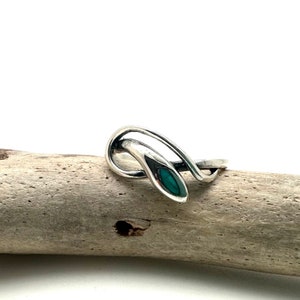 Snake Silver Ring 4-10 / Turquoise Silver Ring / 925 Sterling / Little Wrap Snake Ring / Best Selling