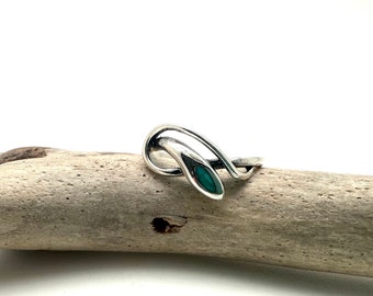 Snake Silver Ring 4-10 / Turquoise Silver Ring / 925 Sterling / Little Wrap Snake Ring / Best Selling